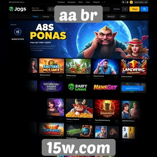 Experiência do usuário no site de jogos aa br